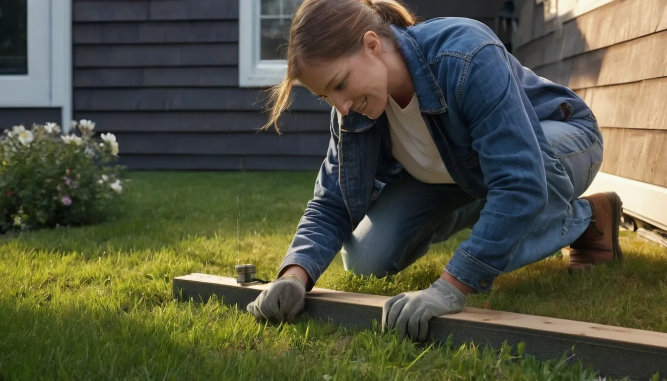 A homeowner checking an older frame house for pest entry points in Grimes